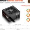 Fuente de poder 750W 80 Plus Bronze